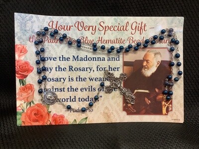 Vintage Padre Pio Rosary Card