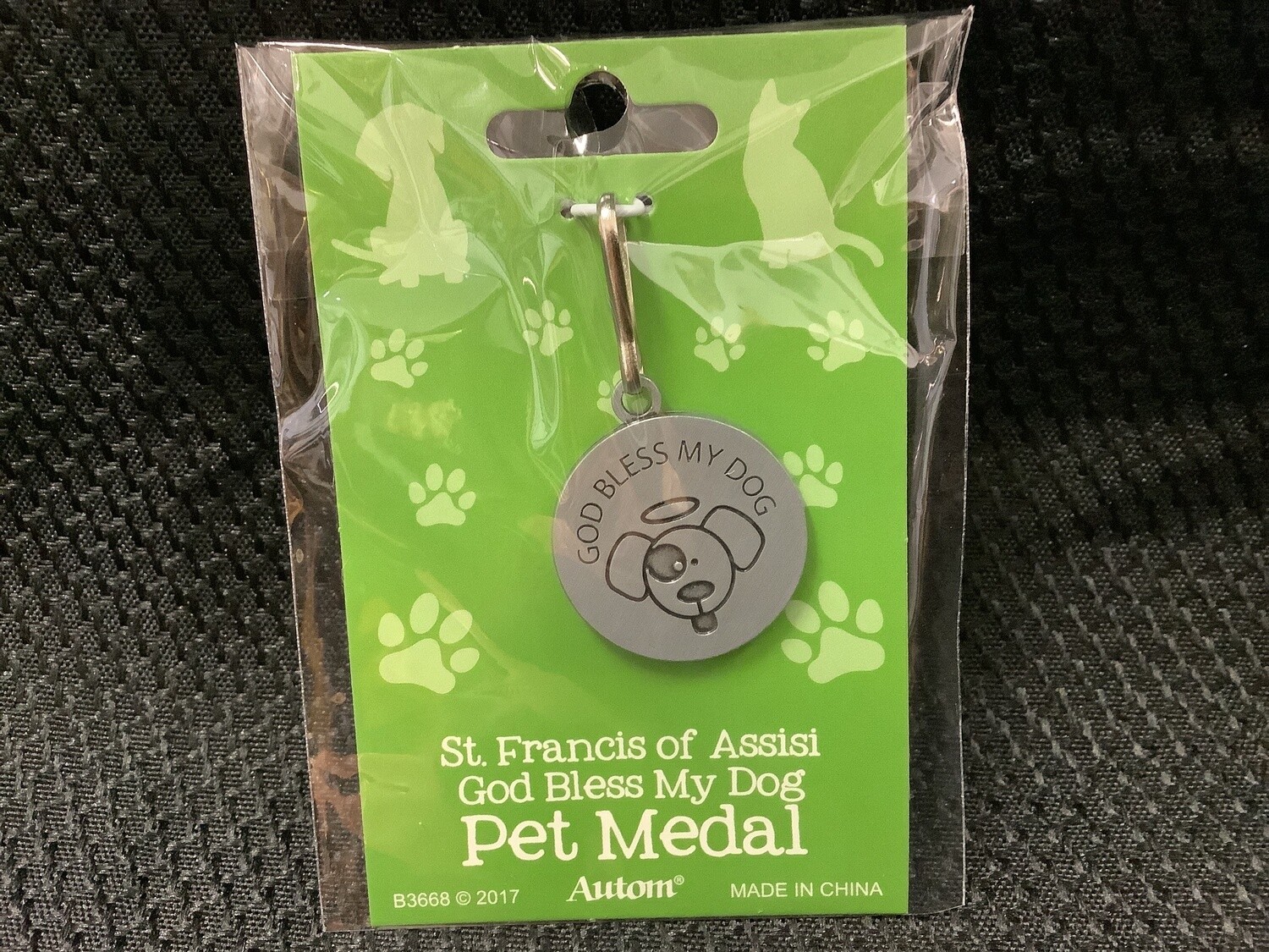 St. Francis Pet Medal God Bless My Dog
