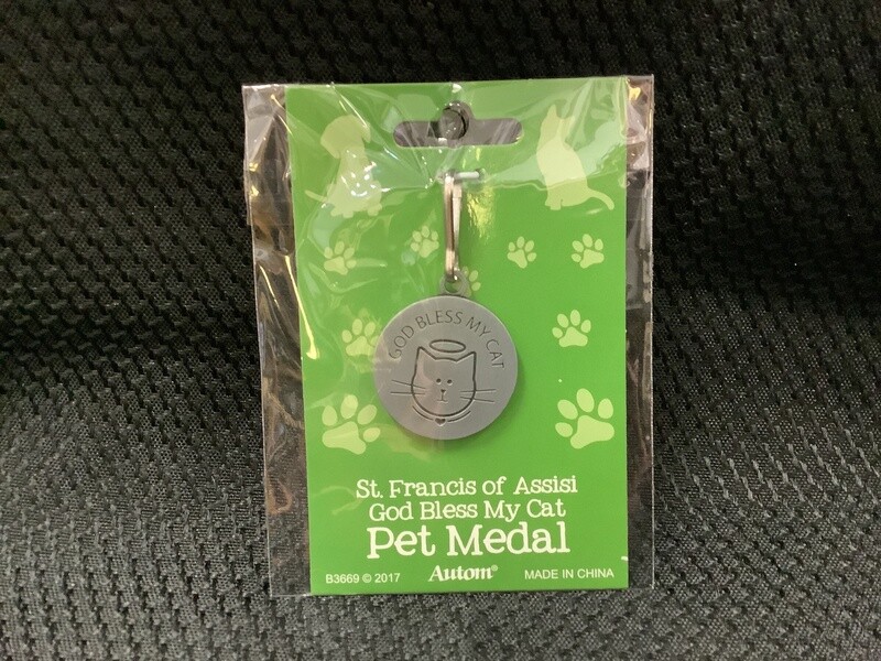 St. Francis Pet Medal God Bless My Cat