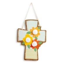 Floral Cross Door Hanger
