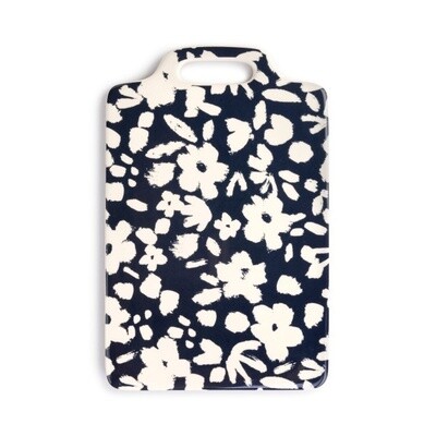 Navy Floral Cheese Board