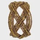 Gold Beaded Cuff Bracelet