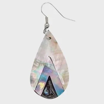 Shell Abalone Tear Drop Earrings