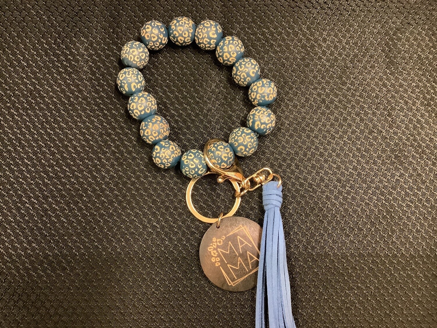 Wristlet Key Chain, Colour: Blue Leopard