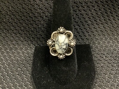 Flower Moon Silver Ring