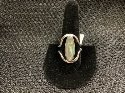 Inlay Blue Pacific Abalone Ring