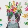 Floral Cat Paper Napkins