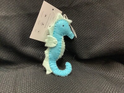 Felted Seahorse Ornament