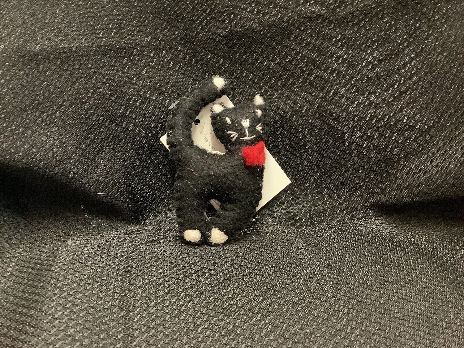 Felted Cat Ornament, Colour: Black