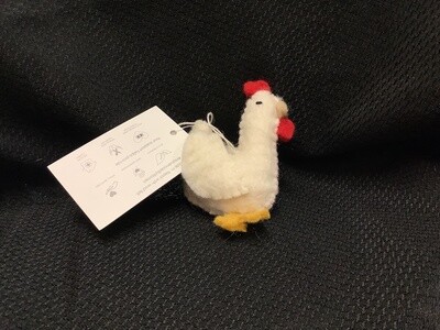 Felted Chicken Ornament