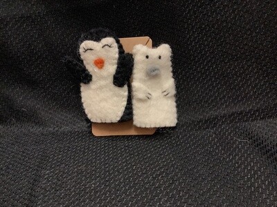 Penguin & Polar Bear Finger Puppets