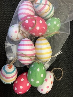 Dots and Stripes Easter Eggs (Set of 12)