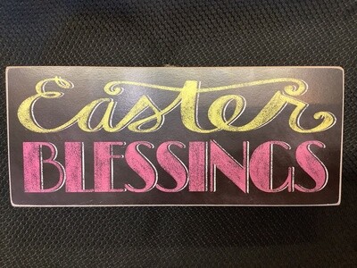 Easter Blessings Chalkboard