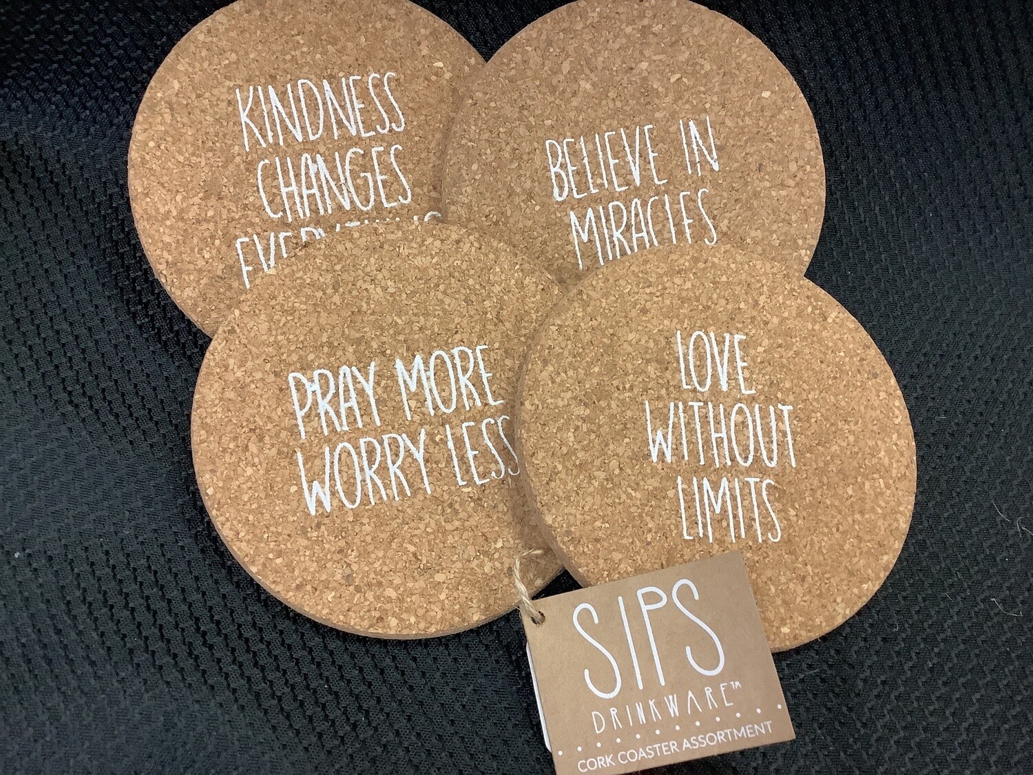 Believe Cork Coaster Set