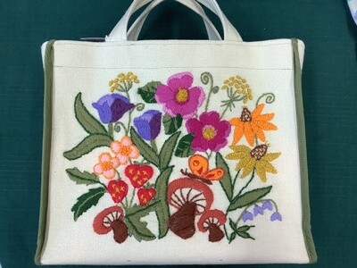 Floral Embroidered Tote Bag by Sr. Rosine Sobczak