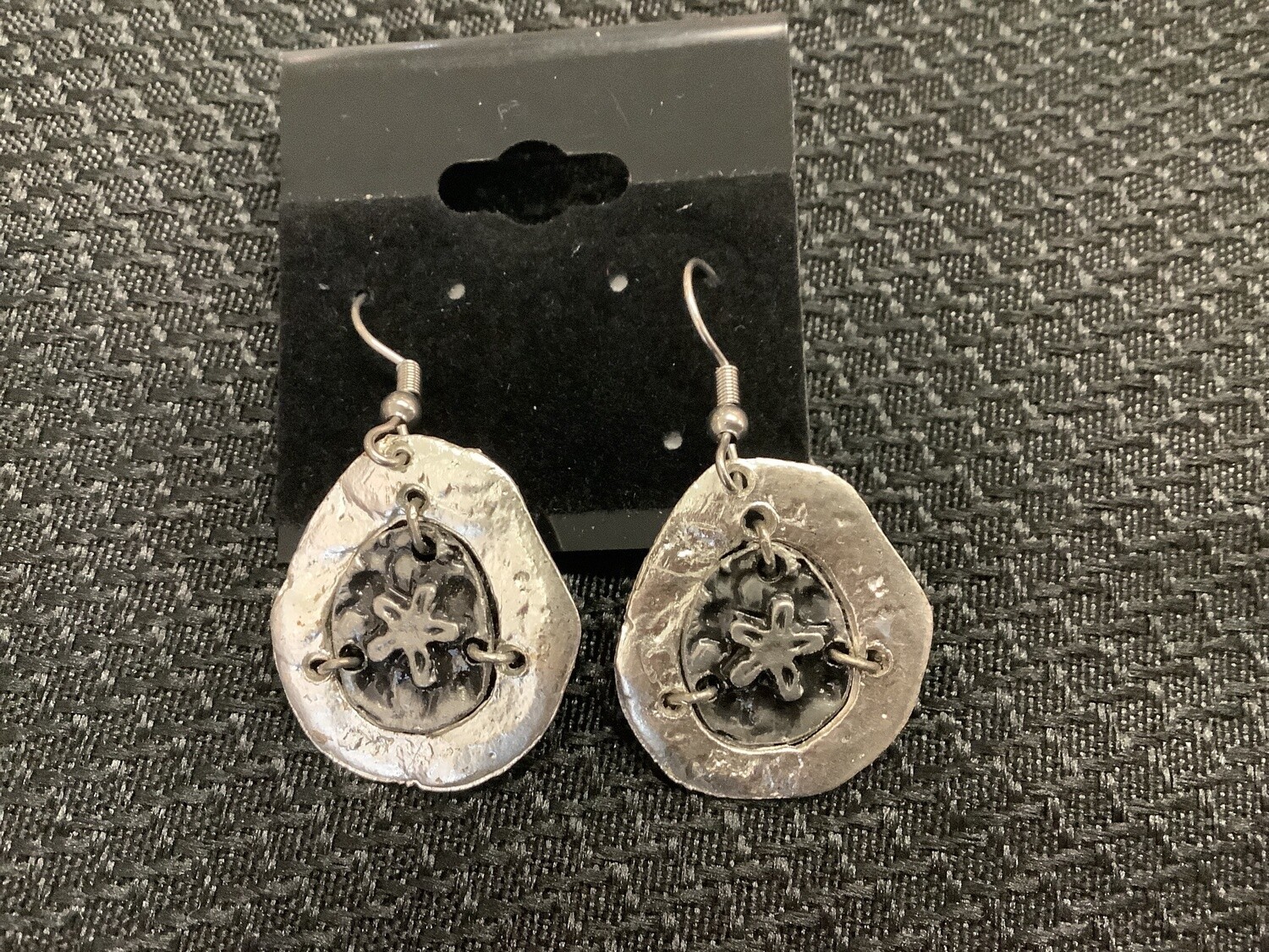 Starfish in Circle Earrings