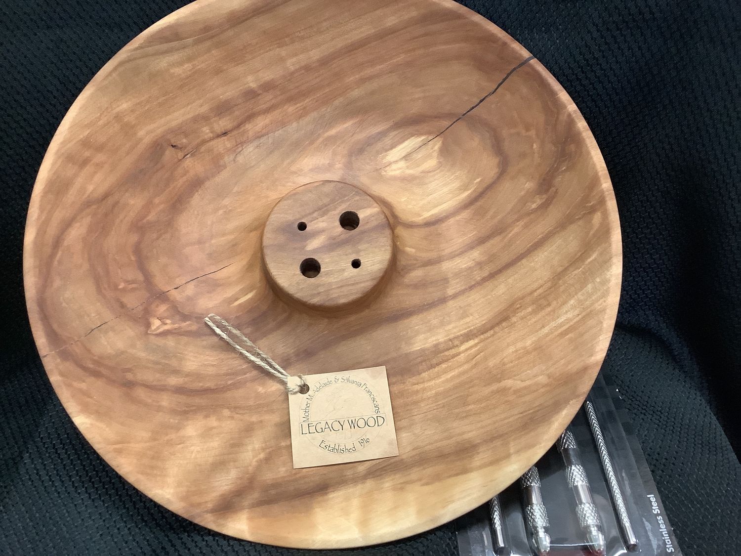 Legacy Wood Large Bowl with Nutcracker
