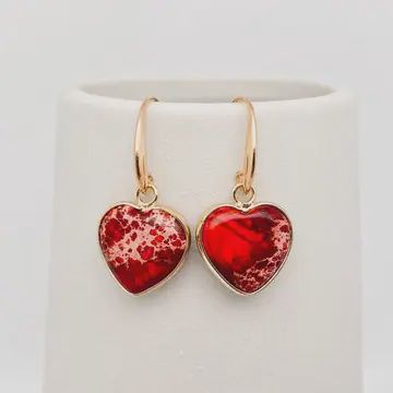Heart Shaped Dangle Earrings