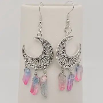 Moon Mystic Purple Earrings