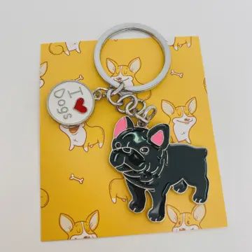 Dog Key Chains for Dog Lovers, Style: Blk Frenchie