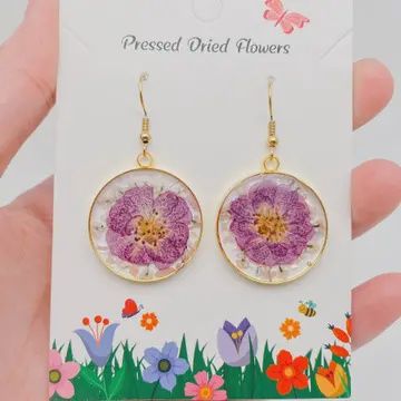 Roses &amp; Queen Anne&#39;s Lace Earrings