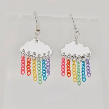 Cloud &amp; Rainbow Earrings