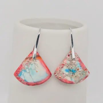 Fan Shaped Emperor Drop Earrings