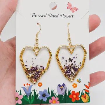Baby&#39;s Breath Dried Earrings