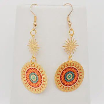 Mandala Style Drop Earrings