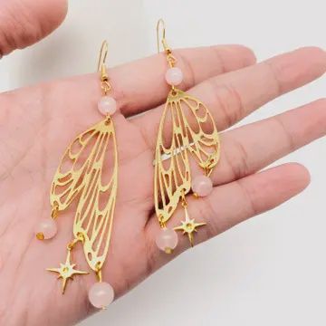 Bohemian Cicada Wing Earrings