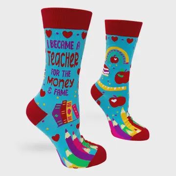 I Become A Teacher Socks