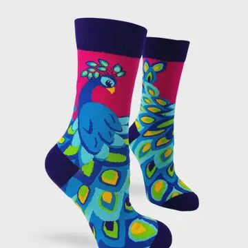 Colorful Peacock Socks