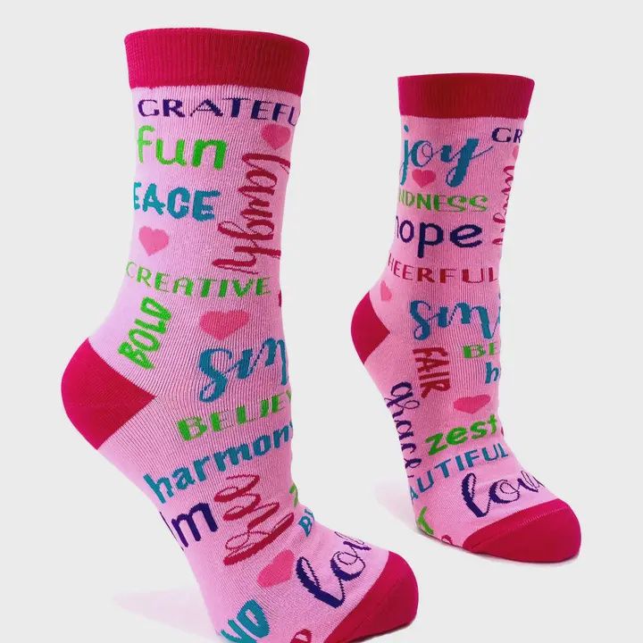 Positivity Words Socks