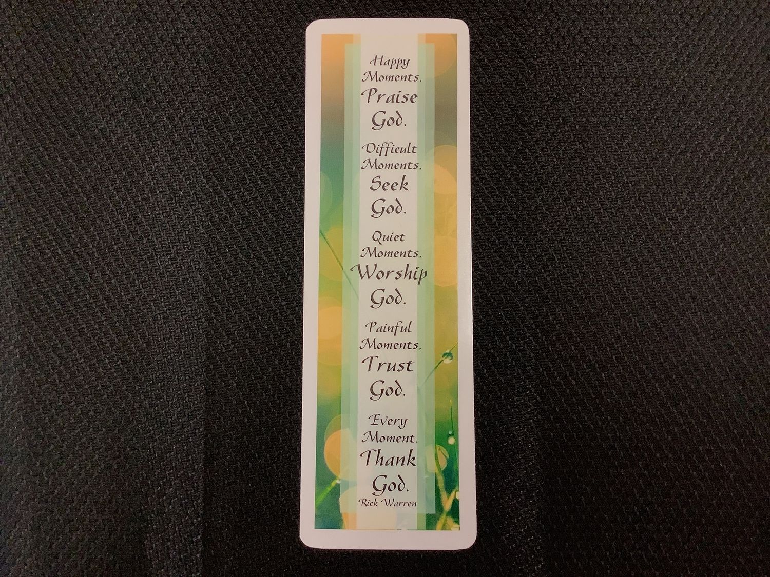 Warren &quot;Praise God&quot; Bookmark