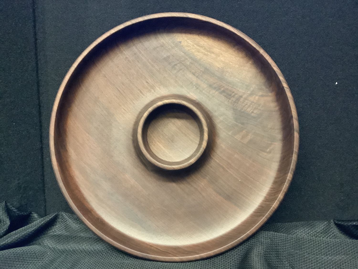 Historic Black Walnut Extra-Large Chip &amp; Dip Bowl