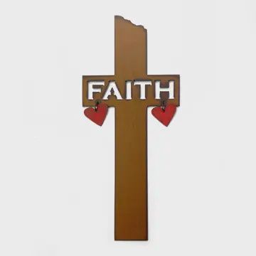 Rustic Metal Faith Cross