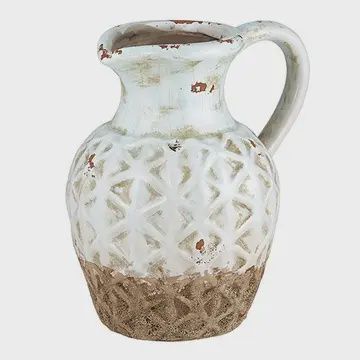 Pitcher Vase Textured Cream