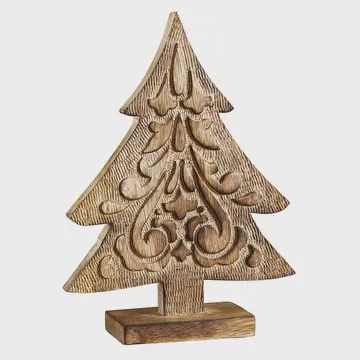 Carved Wooden Christmas Tree