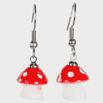 Red Mushroom Earrings