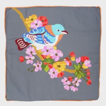 Gray Bird Sitting on Branch Pillow