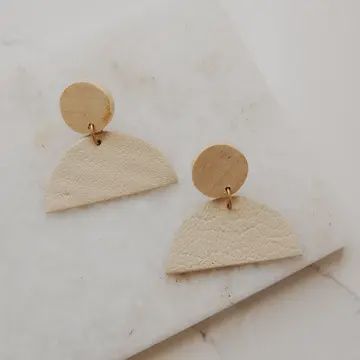 Cream Minimalist Earrings