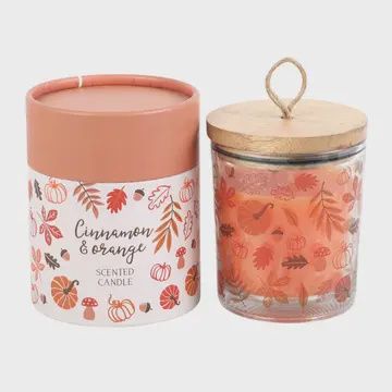 Autumn Leaves Cinnamon &amp; Orange Fall Candle