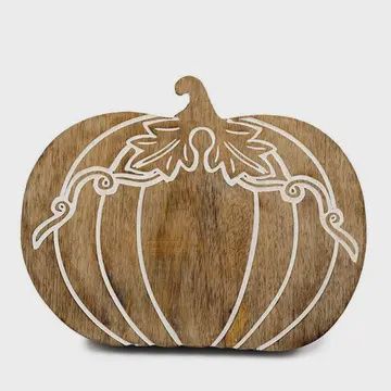Wooden Carved Pumpkin