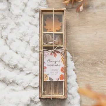 Autumn Leaf Orange and Cinnamon Incense Gift Set