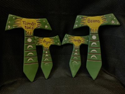 Ceramic Garden Stakes (Tau Cross)