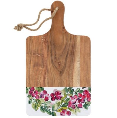 Cranberry Wreath Cutting Board