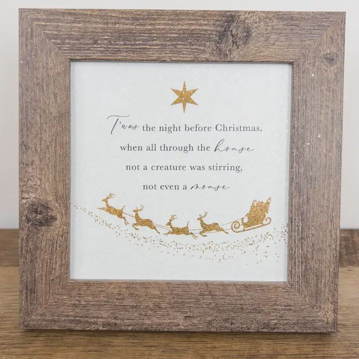 Twas The Night Before Christmas Winter Art Sign