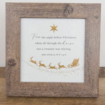 Twas The Night Before Christmas Winter Art Sign