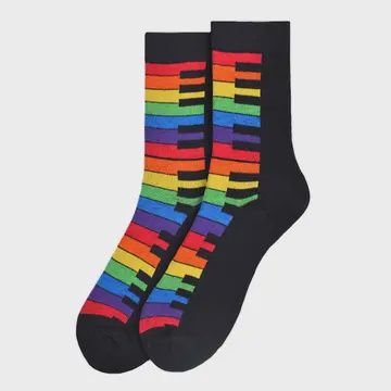 Rainbow Keyboard Socks