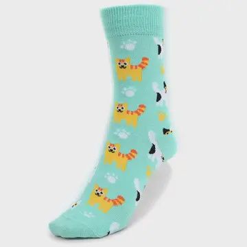 Kitten Pattern Socks
